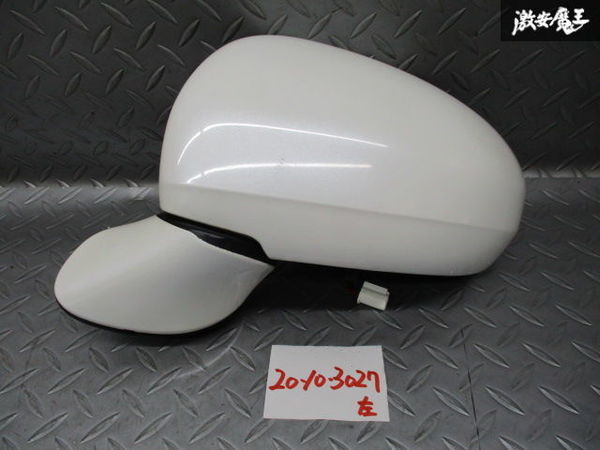 トヨタ 純正 ZGE25G 20 21 ウィッシュ ドアミラー 左側 助手席側 白系パール 5ピン 電動格納 即納 棚13-2