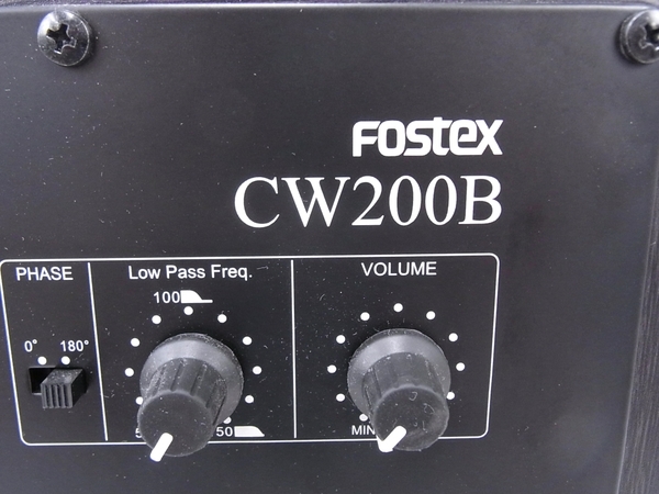 中古 FOSTEX CW200B アクティブ サブウーファー アンプ内蔵 音響機器