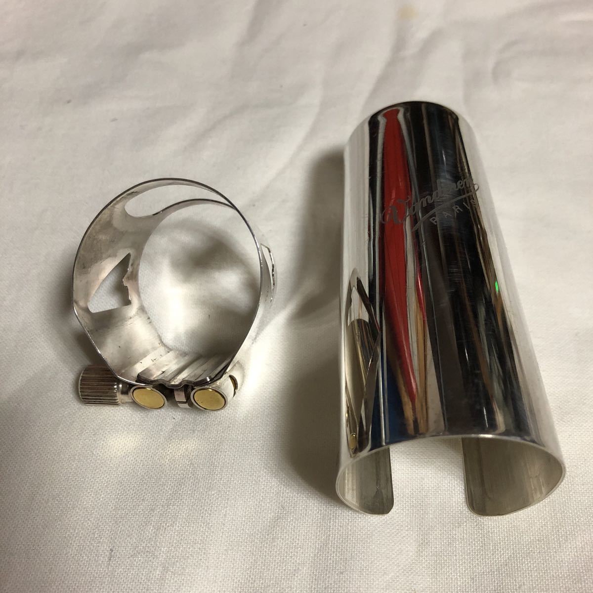 Vandoren バンドレン バスクラリネット リガチャー 銀メッキ_1