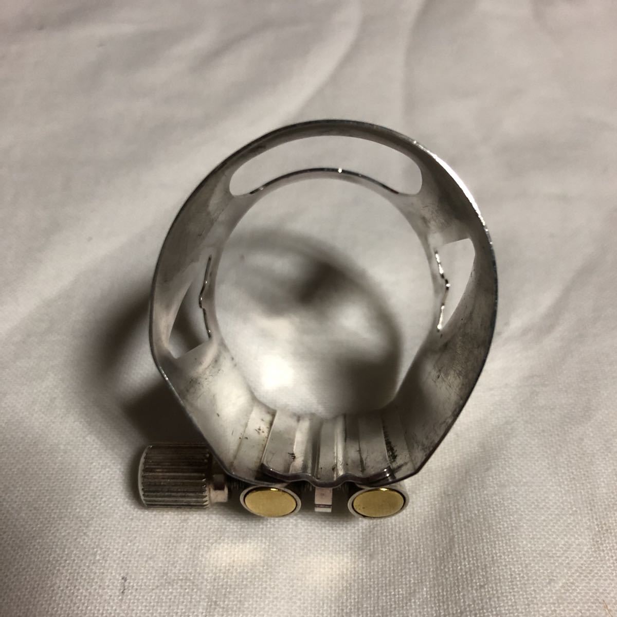 Vandoren バンドレン バスクラリネット リガチャー 銀メッキ_4