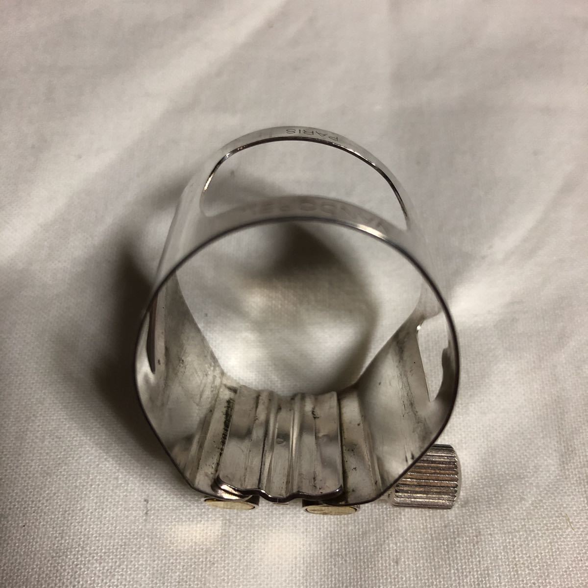 Vandoren バンドレン バスクラリネット リガチャー 銀メッキ_5