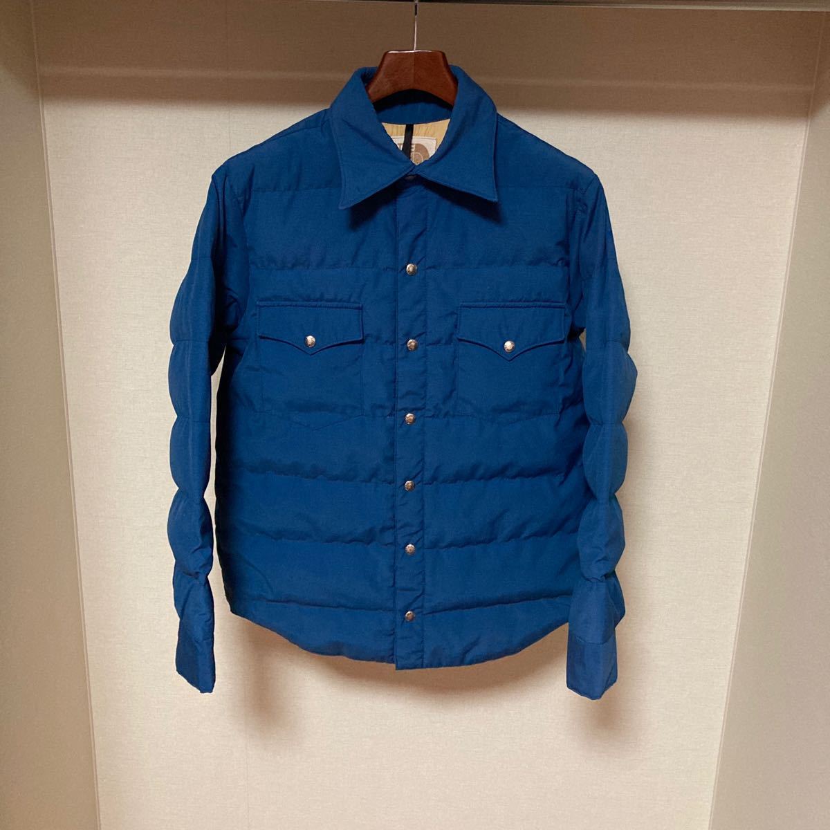 【大人気，定番人気】 THE NORTH FACE ダウンシャツ ジャケット 茶タグ ブルー 青 L サイズ ビンテージ ヴィンテージ 70's 70年代 ノースフェイス ベスト(Lサイズ)｜売買されたオークション情報、yahooの商品情報をア 男性用