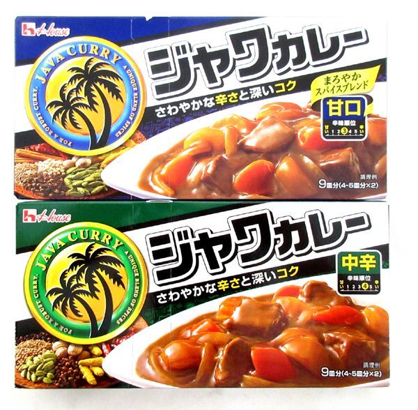 | ハウス ジャワカレー 1個 プライムジャワカレー辛口１１２ｇ ×6個 送料200円(税込220円)■nh392■◎ハウス ジャワカレー ルウ（甘口・中辛) 2種 25点【シンオク】