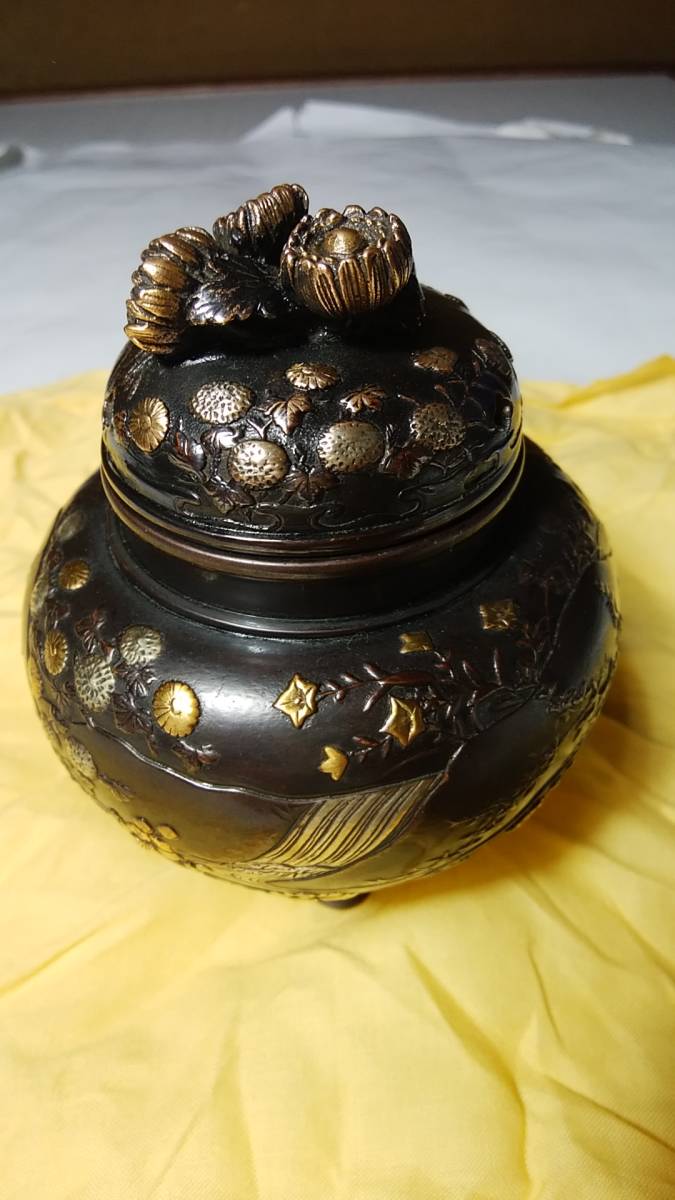 高岡銅器 大峰作 香炉 香立 金銀銅 Yahoo!オークション - 「香炉 大峰」の落札相場・落札価格 「大峰