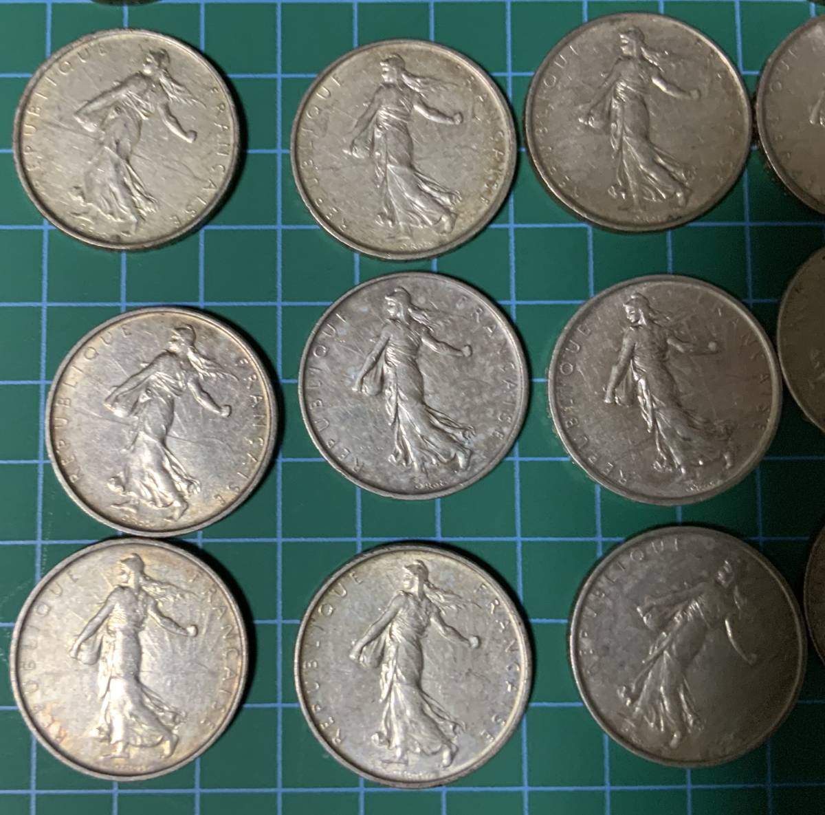 1965年 フランス 10フラン銀貨+ 5フラン銀貨 未使用7枚ミントセット