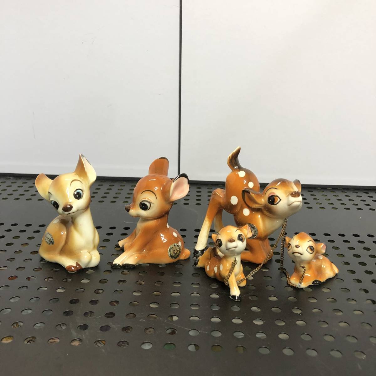 バンビ ディズニー 置物 昭和レトロ Disney 陶器 陶器置物 70年代