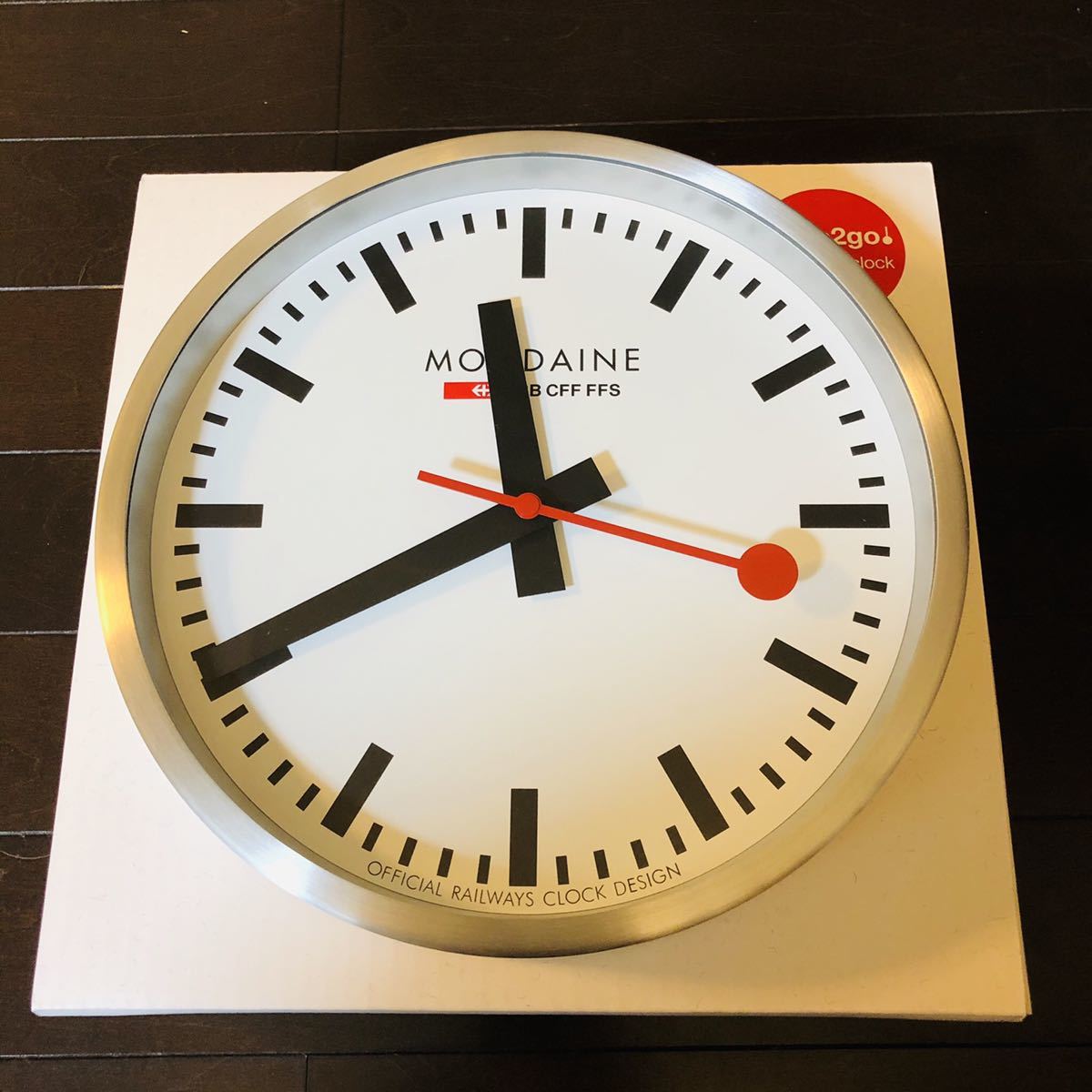 Mondaine Stop2Go Wall 25cm Clock モンディーン 時計 ウォール 