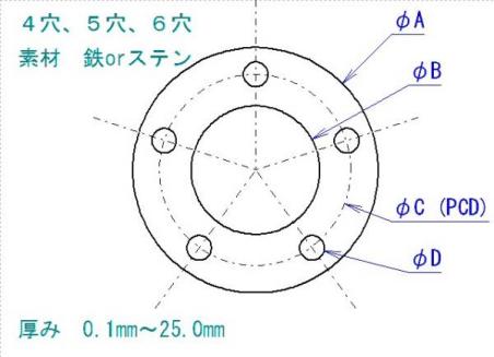 オーダーメイド製作 ホイールスペーサー PCD139.7-6穴 M12&frasl;M14に適合（外径、内径、厚 ホイールスペーサー4，5，6穴 厚み0.1ｍｍ～25.0 ホイールスペーサー製作 ヤフオク 厚み0.1mm ホイールスペーサー4,5,6穴 25mm ワイドトレッドスペーサー 耐久検査済み 鍛造 V8&frasl;V9 9.5mm