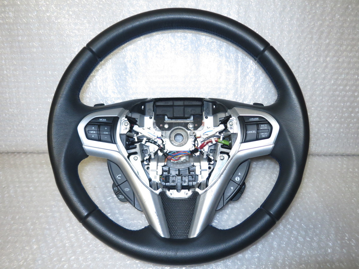 数量限定，SALE パドル付き CRZ CR-Z CRーZ ZF2 ZF1 純正 革 ステアリング ハンドル クルコン スイッチ 管理番号 W-XQ01(ステアリング、ハンドル本体)｜売買されたオークション情報、yahooの商品情報をアーカイブ公 ホンダ用