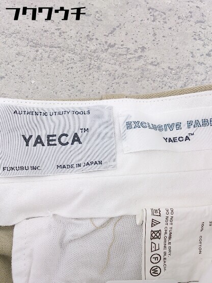 PANTS YAECA CHINO ヤエカ (ヤエカ) CLOTH CREASED YAECA（カラーベージュ）（ズボン・パンツ TAPERED &frasl; &frasl;メンズ チノパンツ ワイドテーパード カーキ by クライミングパンツ