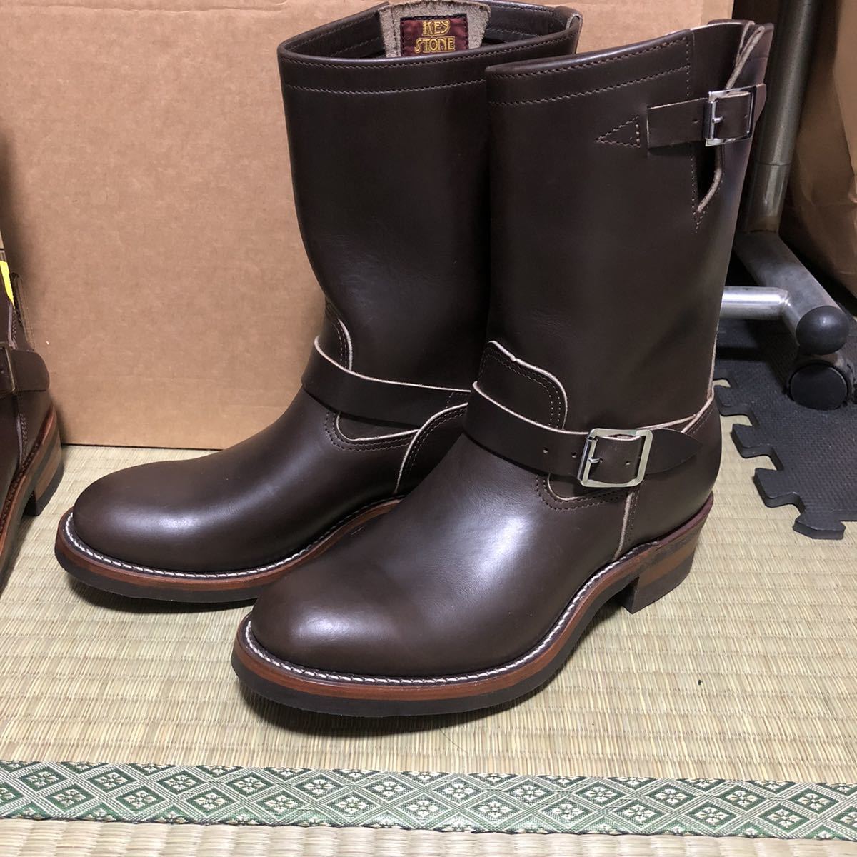 keystone biker boots 福禄寿 エンジニアブーツ DARK BROWN キー