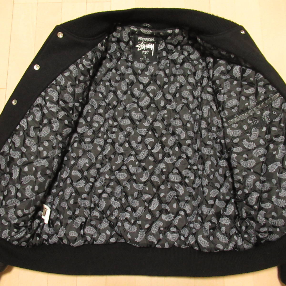 ☆即決送込☆最後のUSA製 STUSSY x GOLDEN BEAR スタジャン XL 