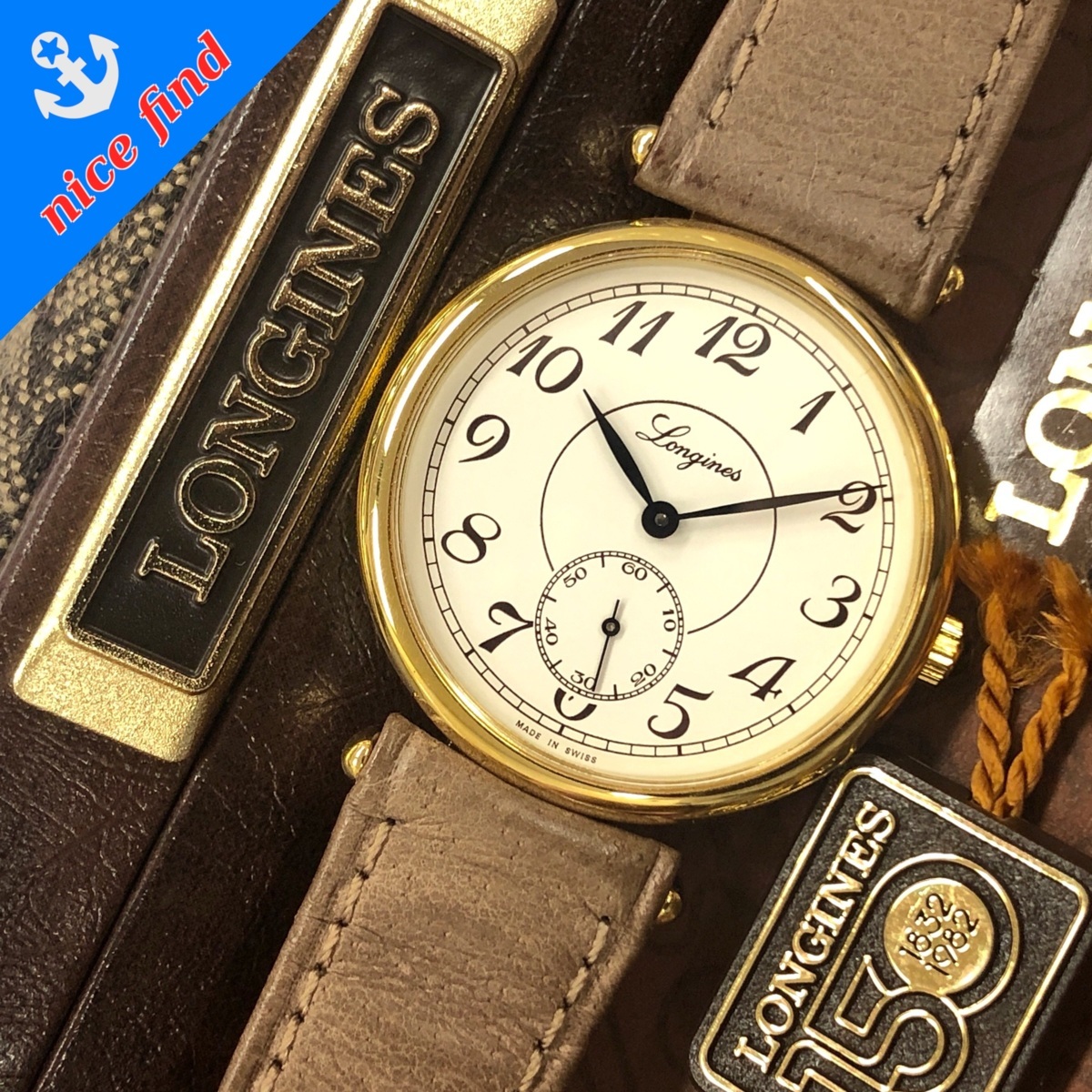 稼動品◇ロンジン LONGINES◇150周年記念モデル 手巻き 腕時計 メンズ