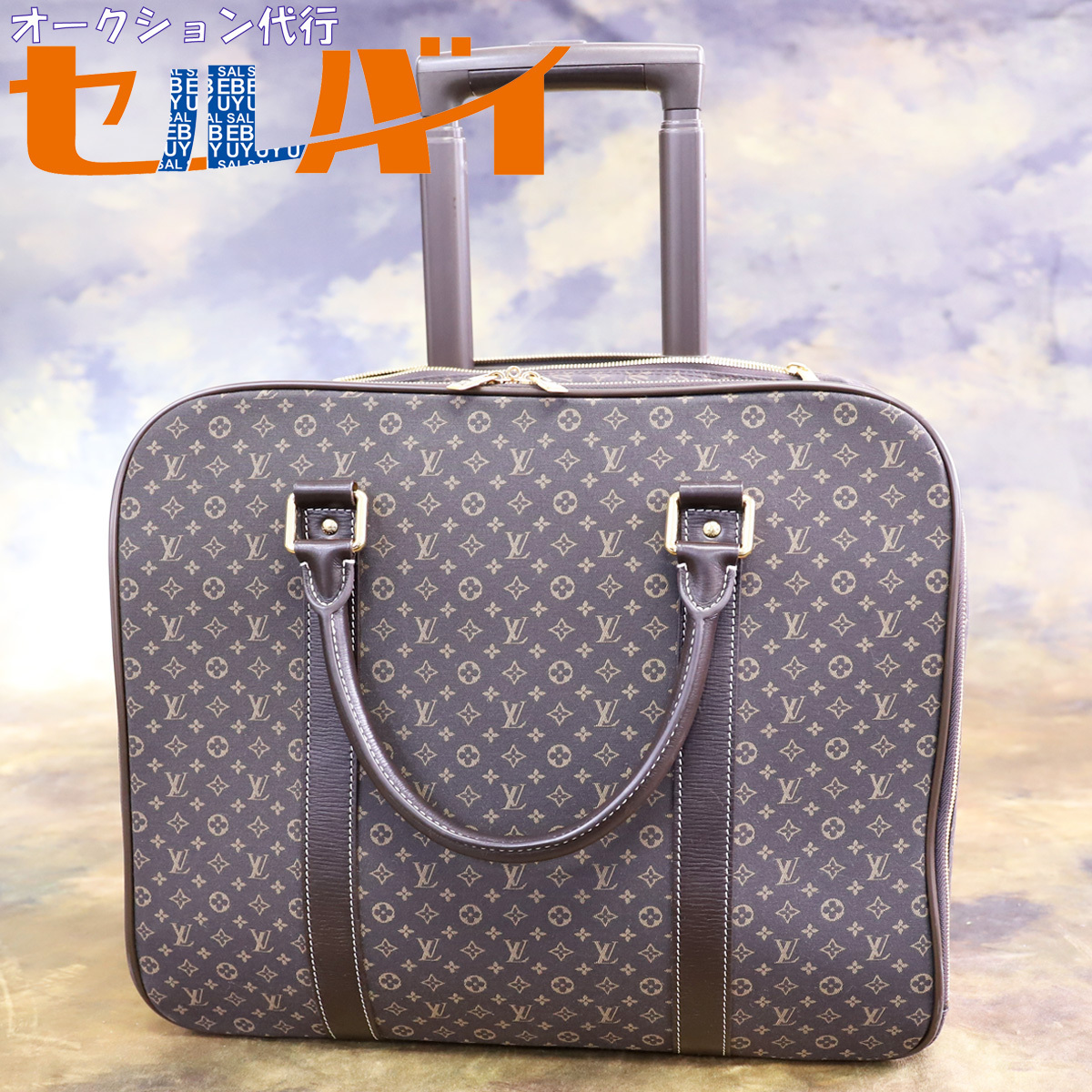 本物 美品 ルイヴィトン 極希少 モノグラムイディール二層キャリー 