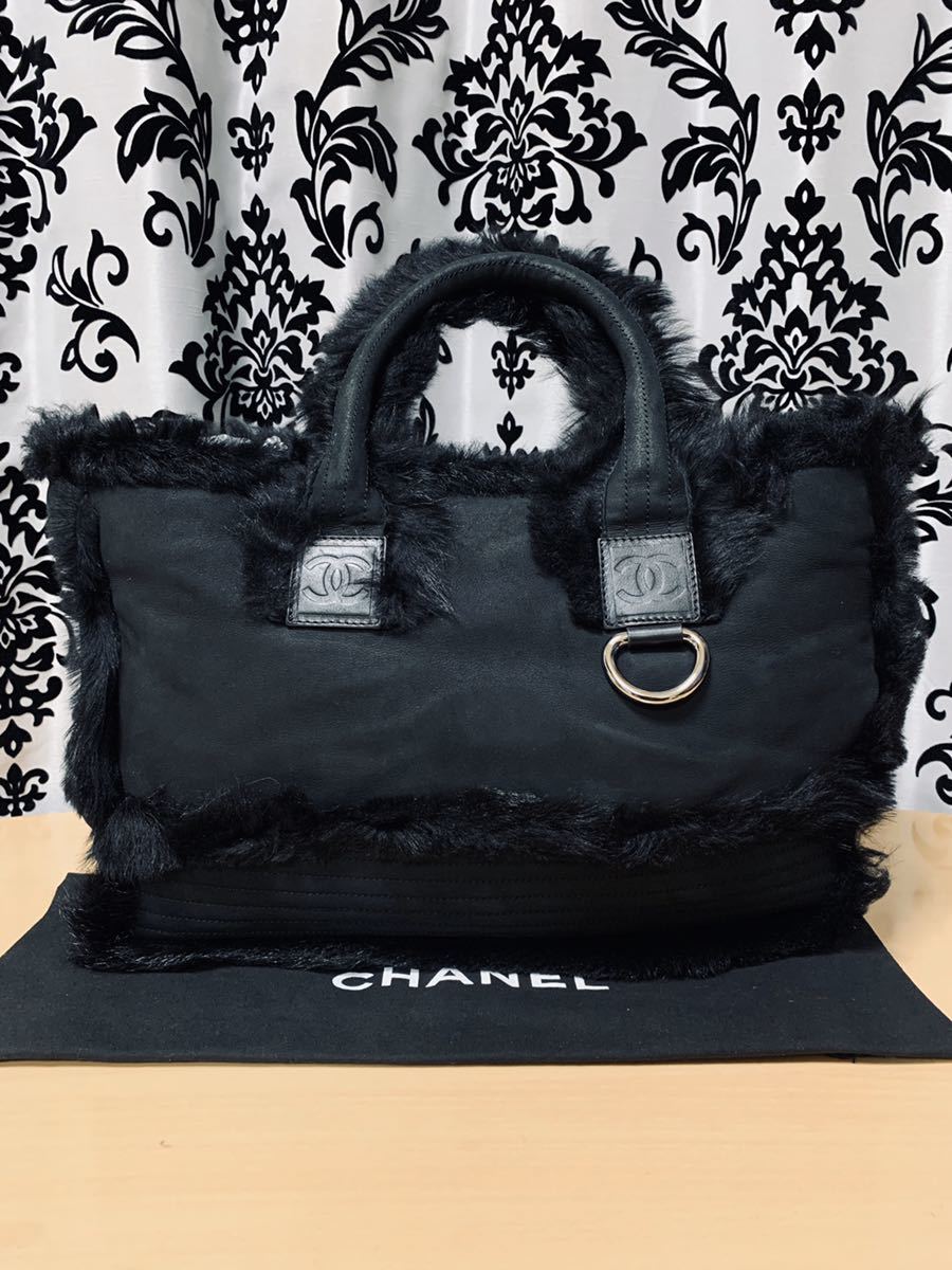 新品同様 シャネル CHANEL ブラック トート バッグ スポーツライン 