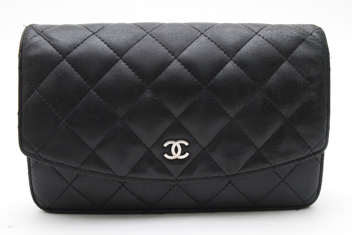 定番，人気SALE 1円スタート 訳あり シャネル CHANEL マトラッセ ラムスキン ウォレットバッグ ココマーク 10番台 ブラック 6172(ショルダーバッグ)｜売買されたオークション情報、yahooの商品情報をアーカイブ かばん、バッグ