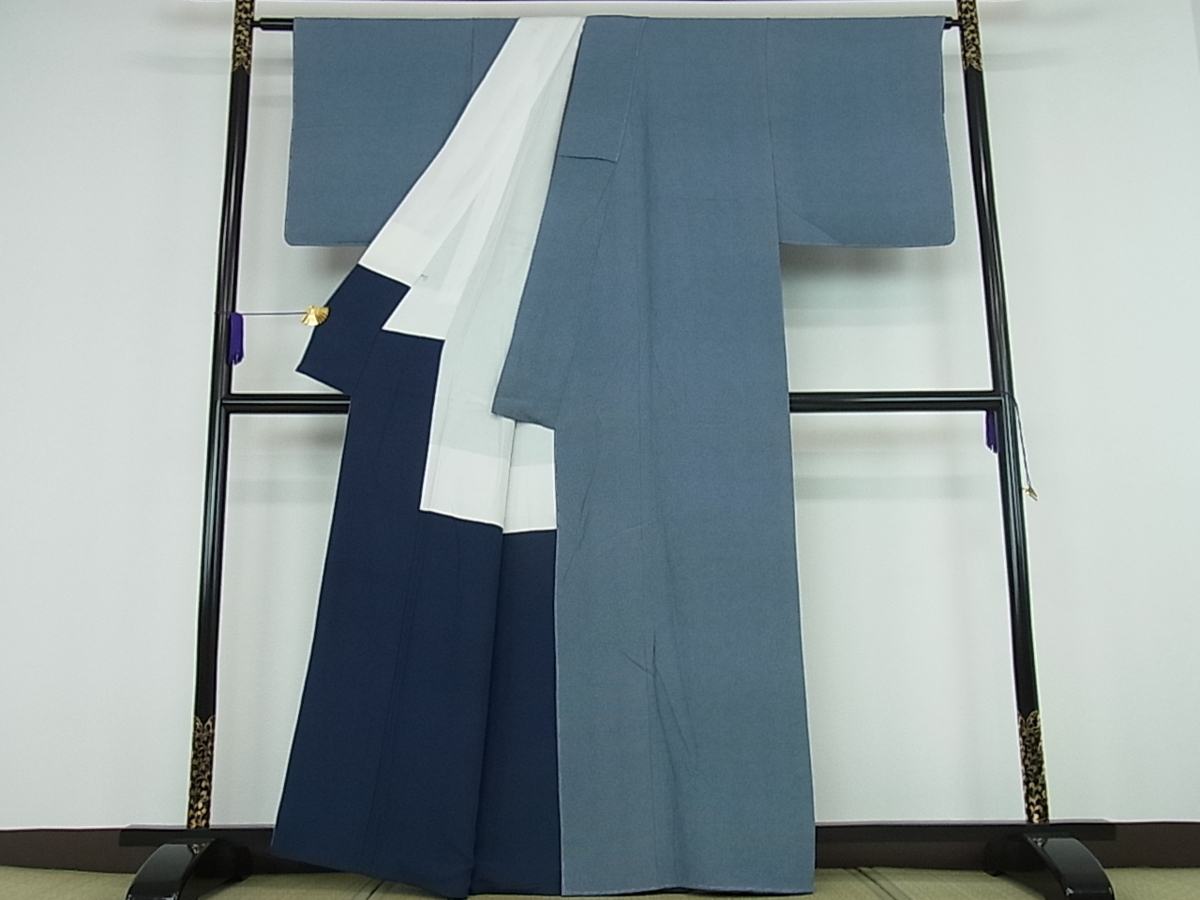 江戸小紋伝統工芸士 故 寺山存男≪仕・中古美品≫創作正絹手加工友禅 