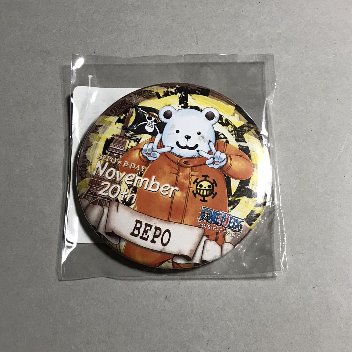東京ワンピースタワー バースデー缶バッジ ベポ 麦わらストア バースデイ 11月 One Piece 売買されたオークション情報 Yahooの商品情報をアーカイブ公開 オークファン Aucfan Com