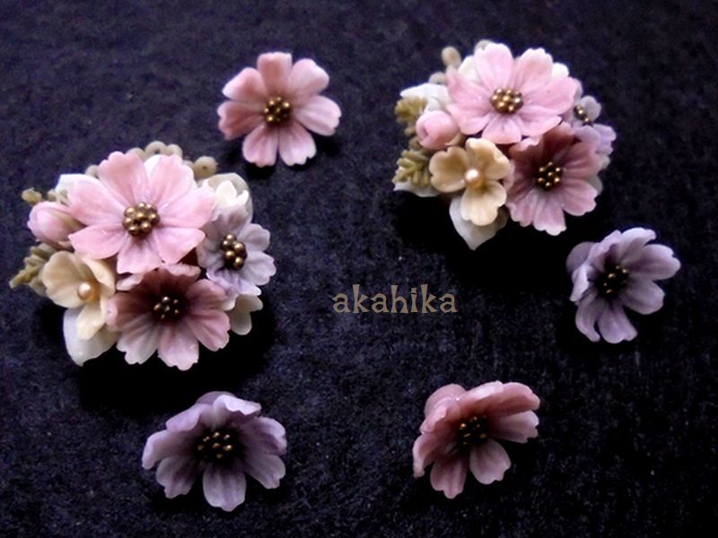 Akahika 樹脂粘土花パーツ ブーケ コスモス アンティークピンク系 完成品 売買されたオークション情報 Yahooの商品情報をアーカイブ公開 オークファン Aucfan Com