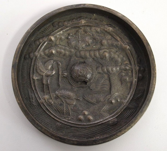中国美術 銅製 古鏡 φ22.5cm 幾何学模様(K-HA468) 中国美術 銅製 古鏡 φ22.5cm 幾何学模様(K-HA468) 中国美術 銅製 古
