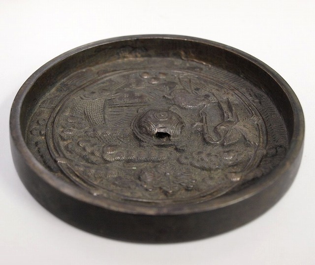 中国美術 銅製 古鏡 φ22.5cm 幾何学模様(K-HA468) 中国美術 銅製 古鏡 φ22.5cm 幾何学模様(K-HA468) 中国美術 銅製 古