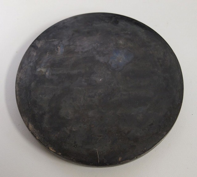 中国美術 銅製 古鏡 φ22.5cm 幾何学模様(K-HA468) 中国美術 銅製 古