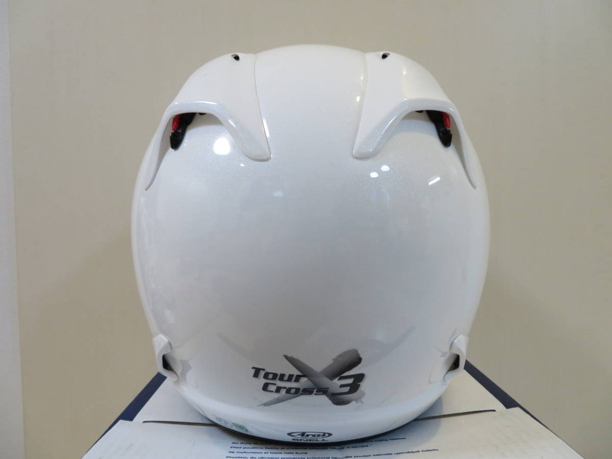 アライARAI ツアークロス3 TOUR-CROSS-3 グラスホワイト Mサイズ【中古