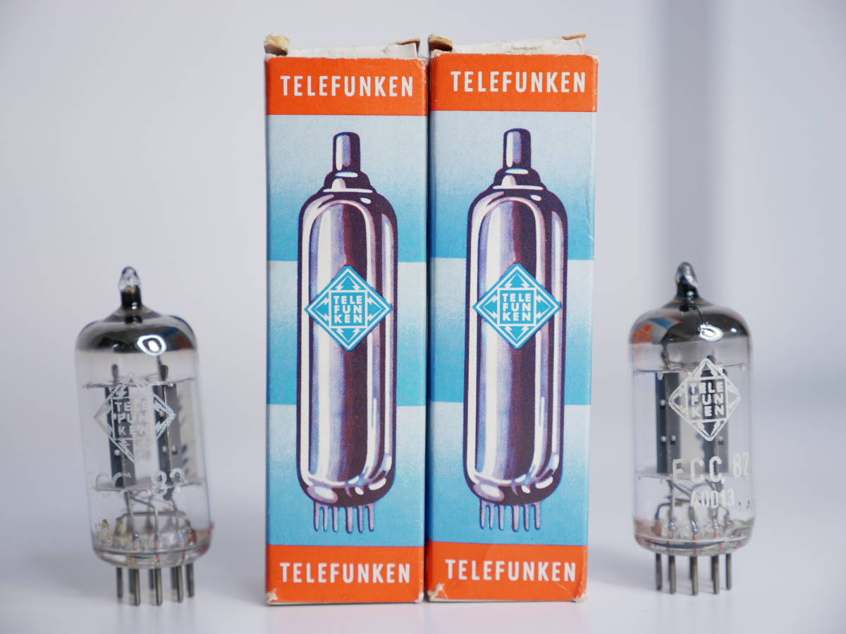 貴重』TELEFUNKEN ECC82 真空管 2本 テレフンケン ECC82 真空管 TELEFUNKEN