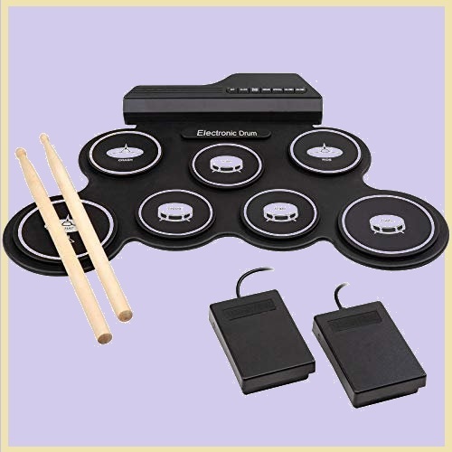 ☆☆まっさら新品 電子ドラム iWord J-SS ドラムスティック 日本語説明書付き ポータブルドラム 7個ドラムパッド 8デモ曲_1