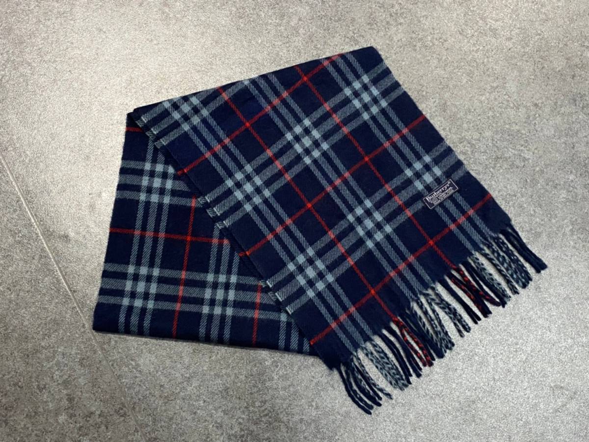 BURBERRY バーバリー ノバチェック マフラー ラムウール100% 英国製