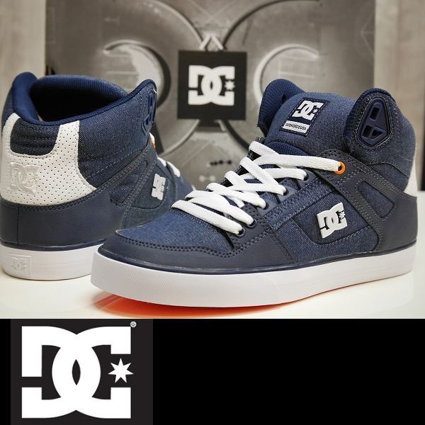 【新品】正規品 DC SHOES PURE HIGH-TOP WC TX SE 27.5 DARK DENIM/WHITE(4DW) スニーカー ハイカット Shoes DC Pure Big Sizes ホワイト