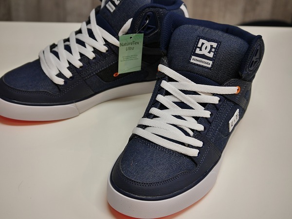 【新品】正規品 DC SHOES PURE HIGH-TOP WC TX SE 27.5 DARK DENIM/WHITE(4DW) スニーカー ハイカット Shoes DC Pure Big Sizes ホワイト