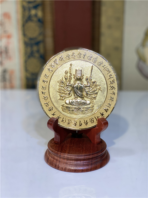 極美品☆準提鏡 純銅 密宗法器 密教 法具 準提佛母宝鏡 住まい