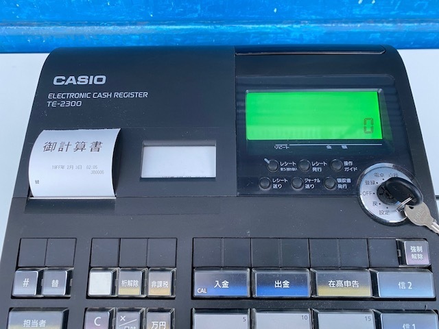 Y♢542 カシオ レジスター TE-2300 CASIO 【 CASIO 】 カシオ