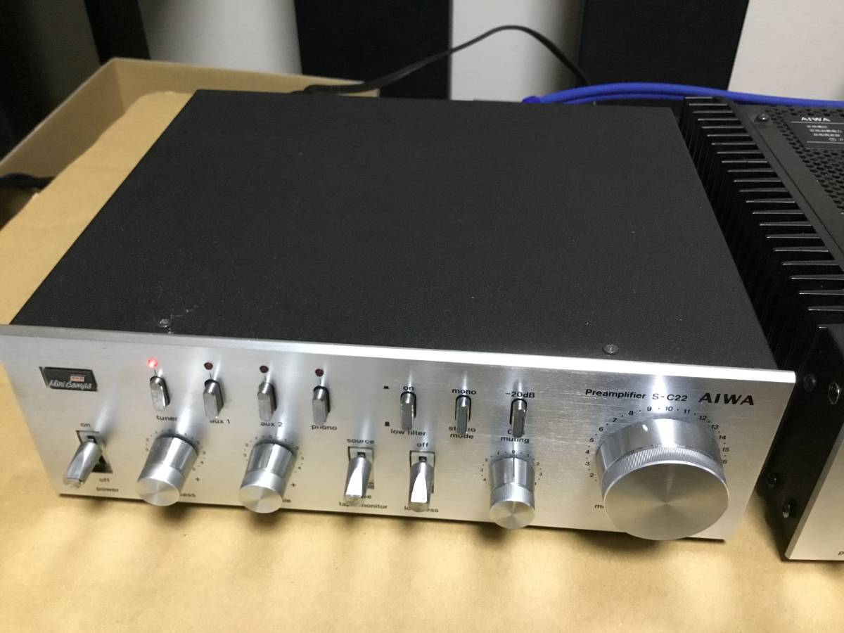 アンプ AIWA Preamplifier S-C22 AIWA S-p22 AIWA S-P22 S-C22 - アイワ Yahoo!オークション プリアンプ Stereo