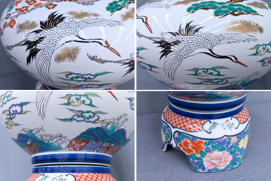 有田焼 作 飾壺 」 舞右衛門 BK061 沈香壺 高114cm 沈香壷 古伊万里 「
