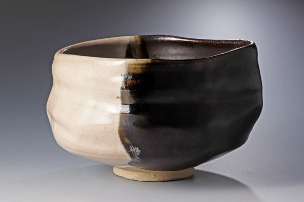 古美味】利茶土ミルグリム作 黒白釉茶碗 茶道具 保証品 CRn8 ,古美味利