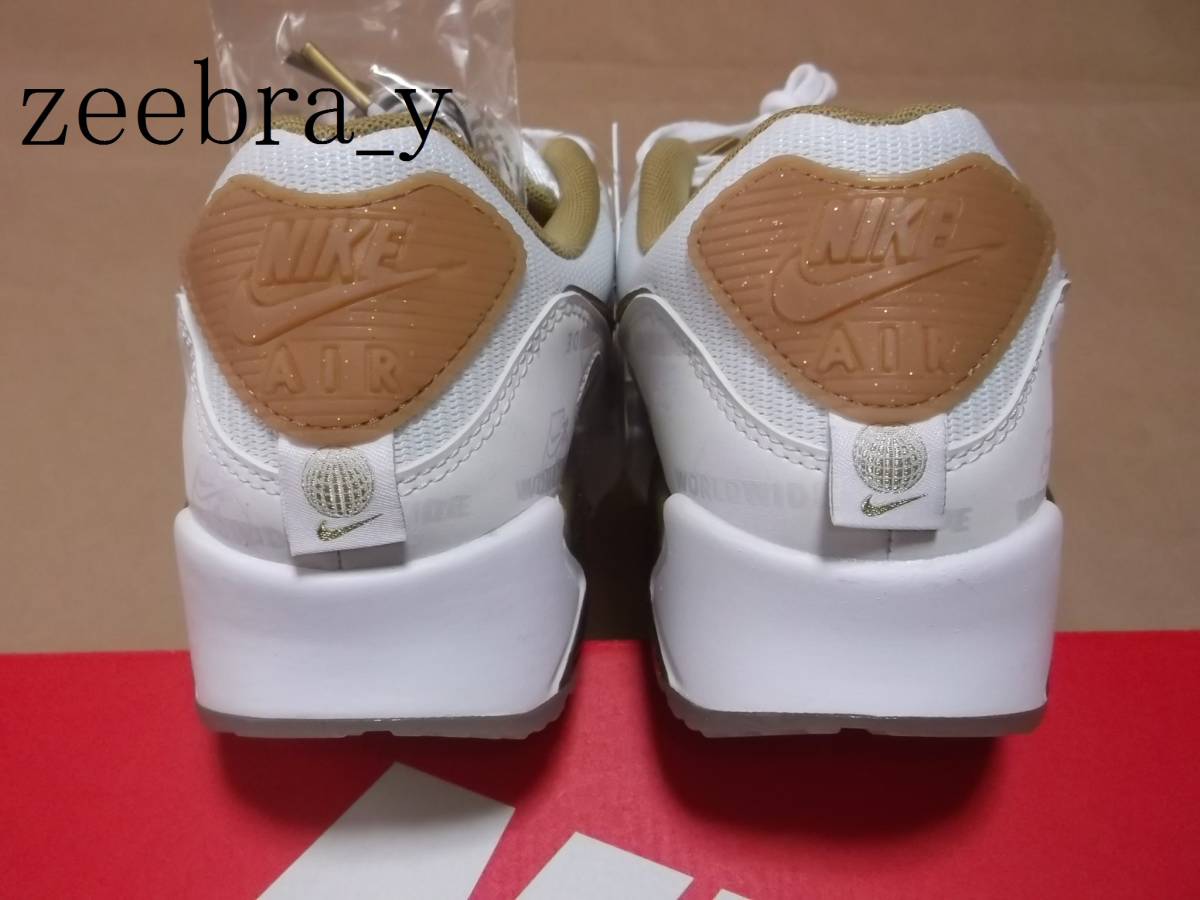 26.5cm 靴 スニーカー 新品 26.5 NIKE AIR MAX 90 SE 白 金 ナイキ 