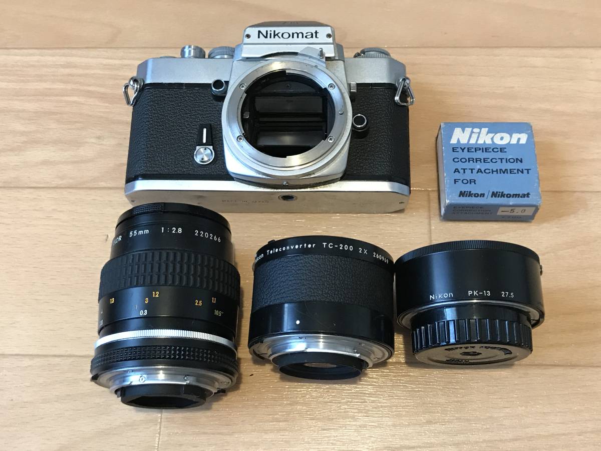 Y284 Nikon Nikomat EL シルバー Ai-s Micro Nikkor 55mm F2.8