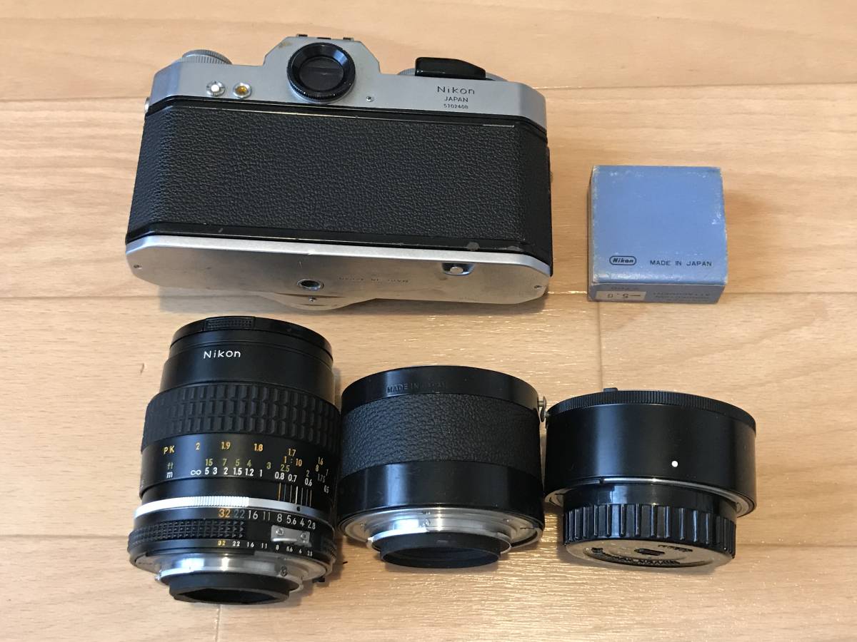 Y284 Nikon Nikomat EL シルバー Ai-s Micro Nikkor 55mm F2.8