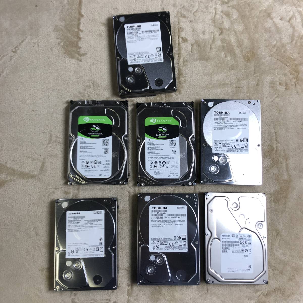 ジャンク品 ハードディスク HDD 7台セット 内蔵 ハードディスク