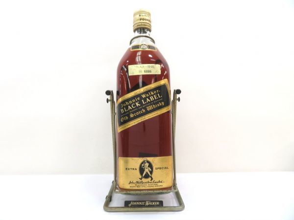 正規品，限定SALE 古酒 Johnnie Walker ジョニーウォーカー ブラックラベル 金キャップ スコッチ ウイスキー 特級 3.75L 3750ml 43% 台座 未開栓 Z40051N-L(スコッチ)｜売買されたオークション情報、yahooの商品情報をアー スコッチ