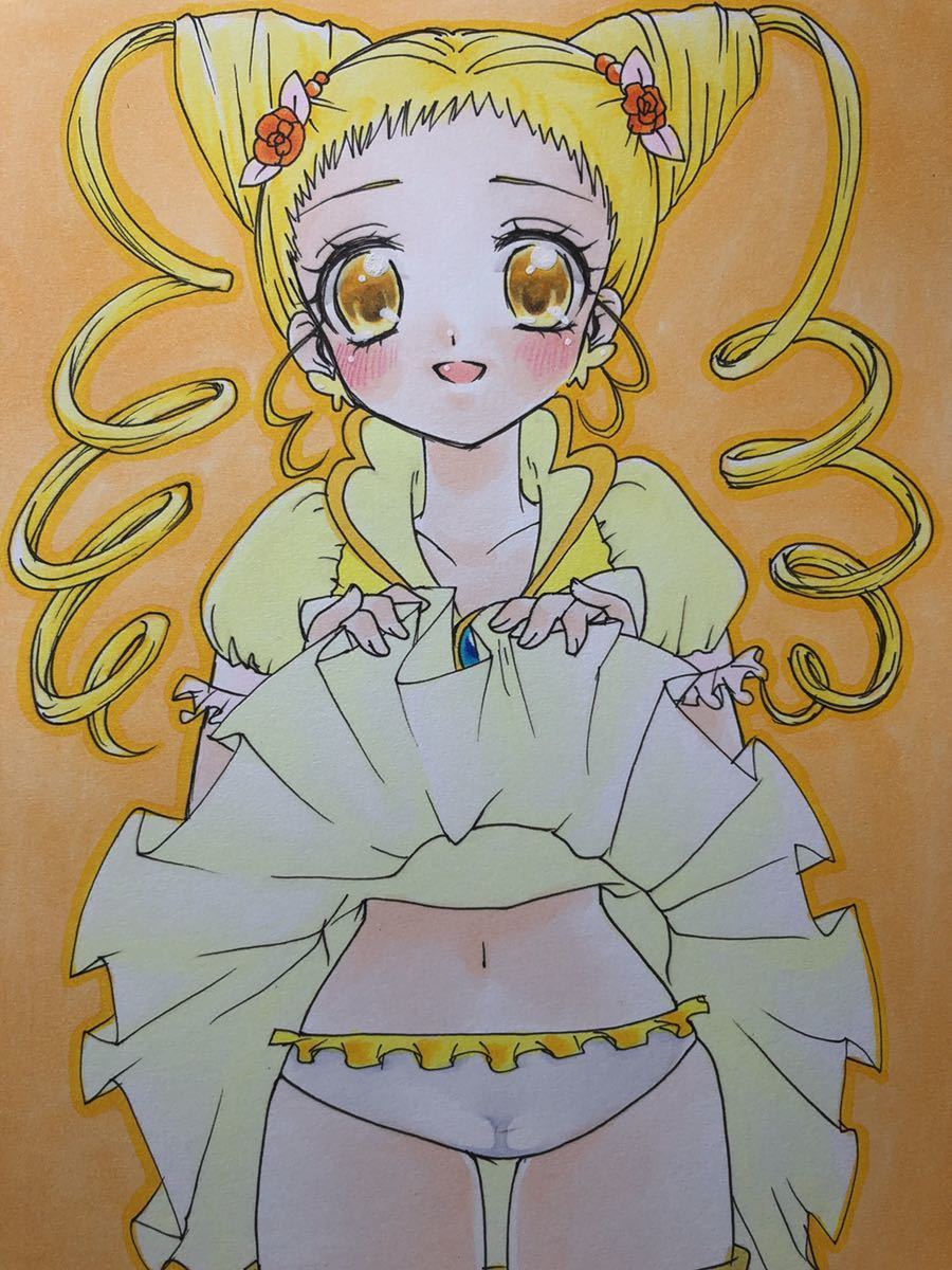 同人 手描きイラスト 女の子 プリキュア 5 キュアレモネード ケント紙 A5サイズ 手描きイラスト 売買されたオークション情報 Yahooの商品情報をアーカイブ公開 オークファン Aucfan Com