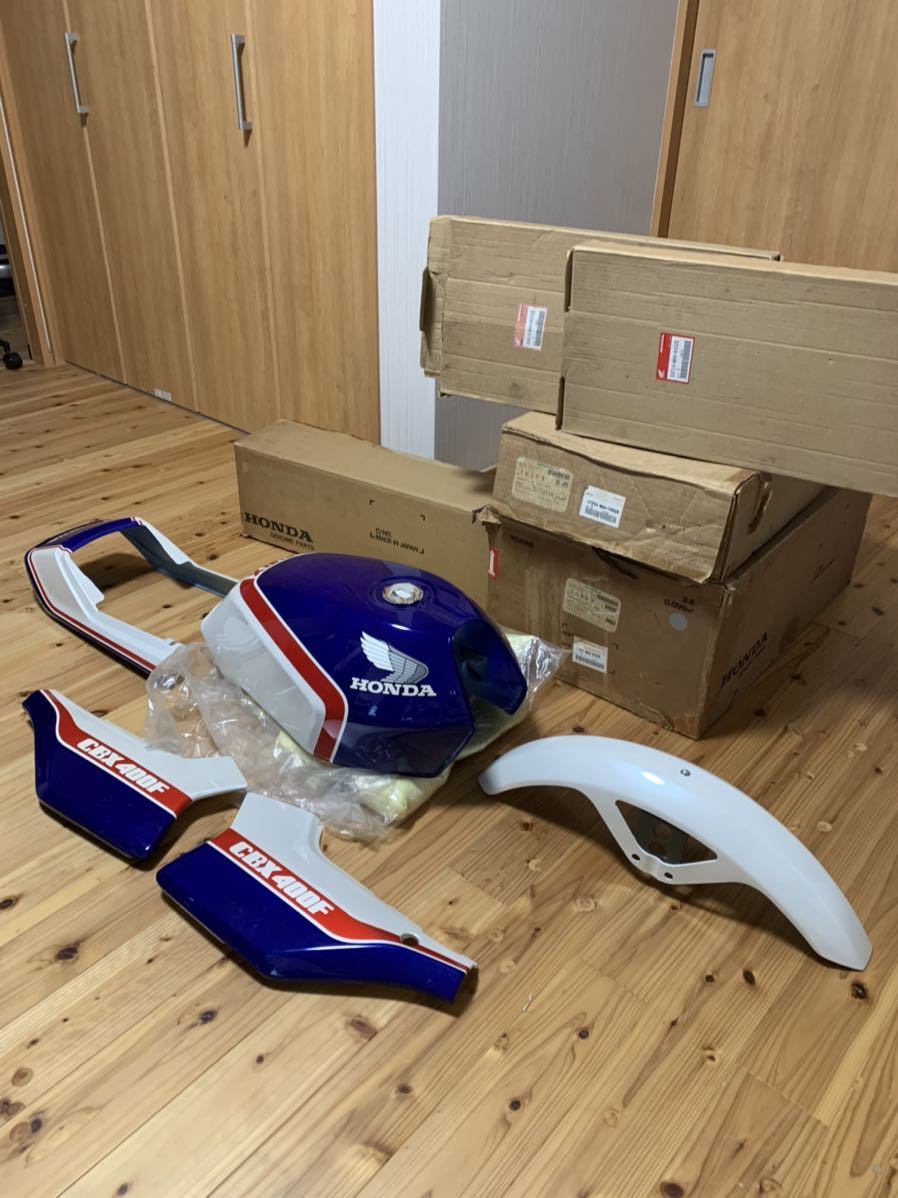 CBX400F 外装 セット 未使用 希少 純正 ブルー 【公式通販】