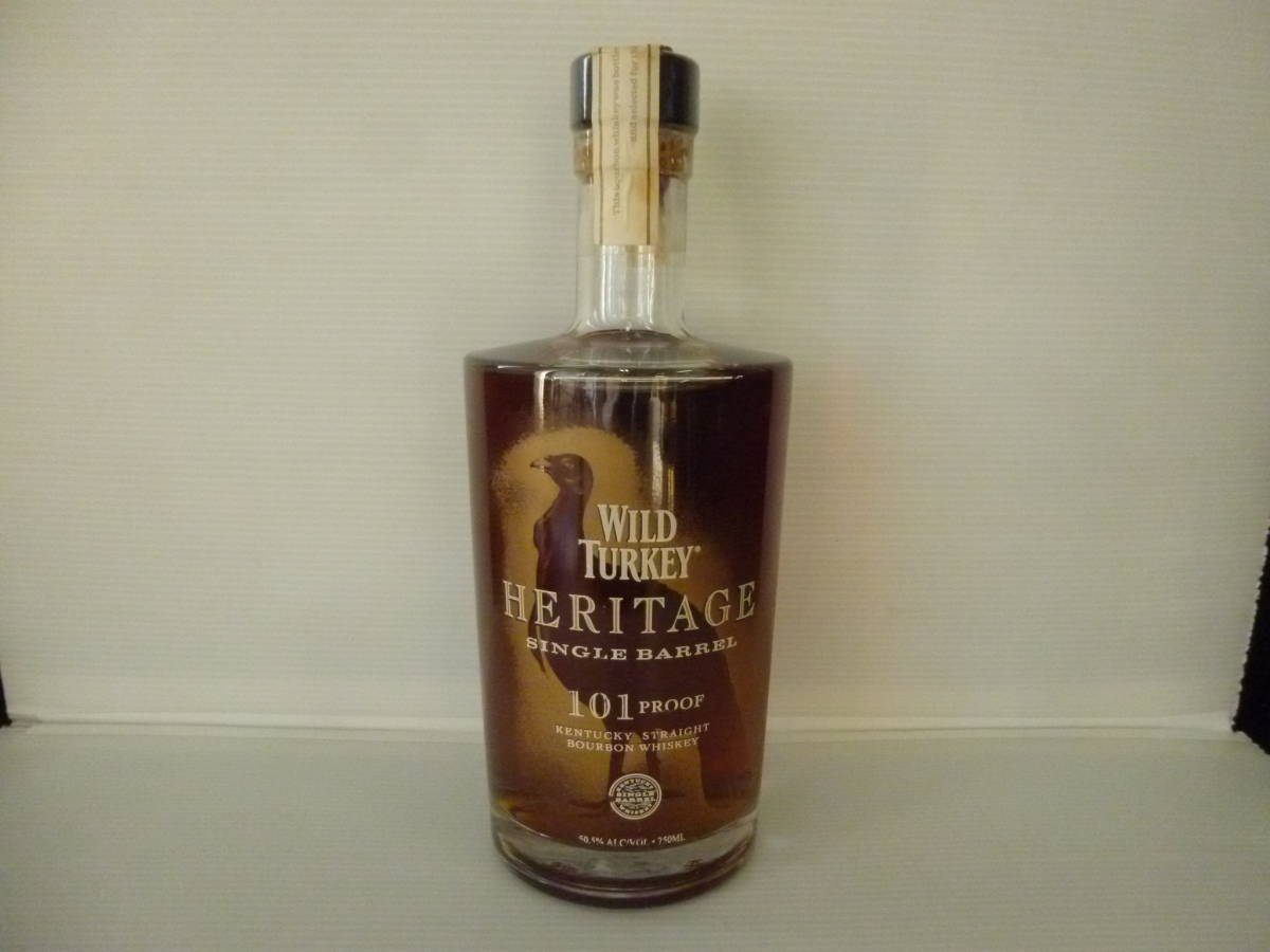 41811◆古酒/未開栓 WILD TURKEY/ワイルドターキー HERITAGE/ヘリテージ 101プルーフ バーボンウイスキー 750ml◆ 8年 ワイルドターキー 750ml バーボン 375ml 1000mlの通販
