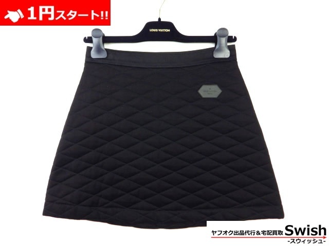 A821○Louis Vuitton ルイヴィトン○未使用 キルティング スカート XS 
