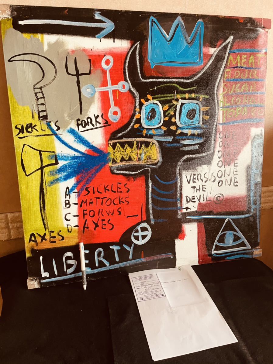 貴重肉筆【希少 現品限り】ジャン・ミシェル・バスキア 「LIBERTY 
