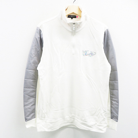 最新作，2026 DANCE WITH DRAGON ダンスウィズドラゴン 袖中綿ハーフジップTシャツ 千鳥 ホワイト系 4 240001354624 ゴルフウェア メンズ(ダンスウイズドラゴン)｜売買されたオークション情報、yahooの商品情報をア シャツ