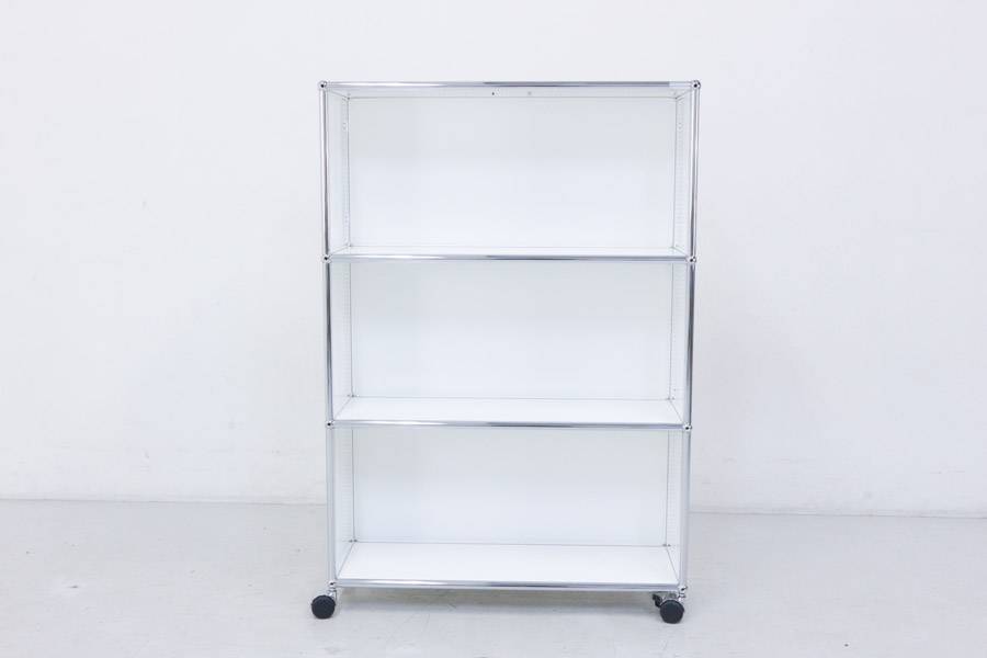 ☆展示美品 希少薄型タイプ☆USMハラー☆キャスター付きオープン 