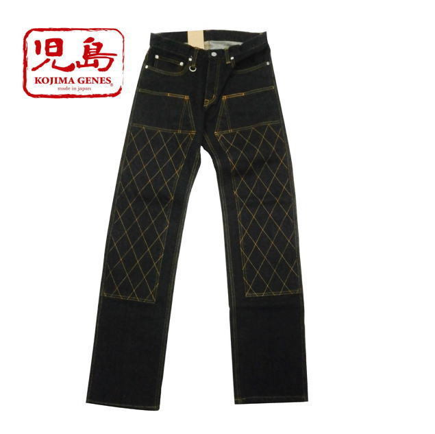 児島ジーンズ ジーンズ RNB-1217 13oz.ケブラーストレッチ ダブルニーデニムパンツ インディゴ W34(88cm)新品